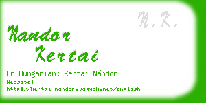 nandor kertai business card