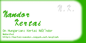 nandor kertai business card